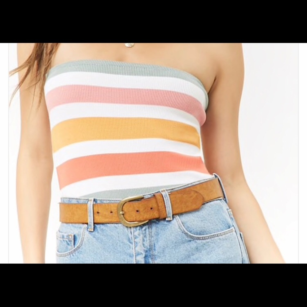 Forever 21 Striped Tube Top